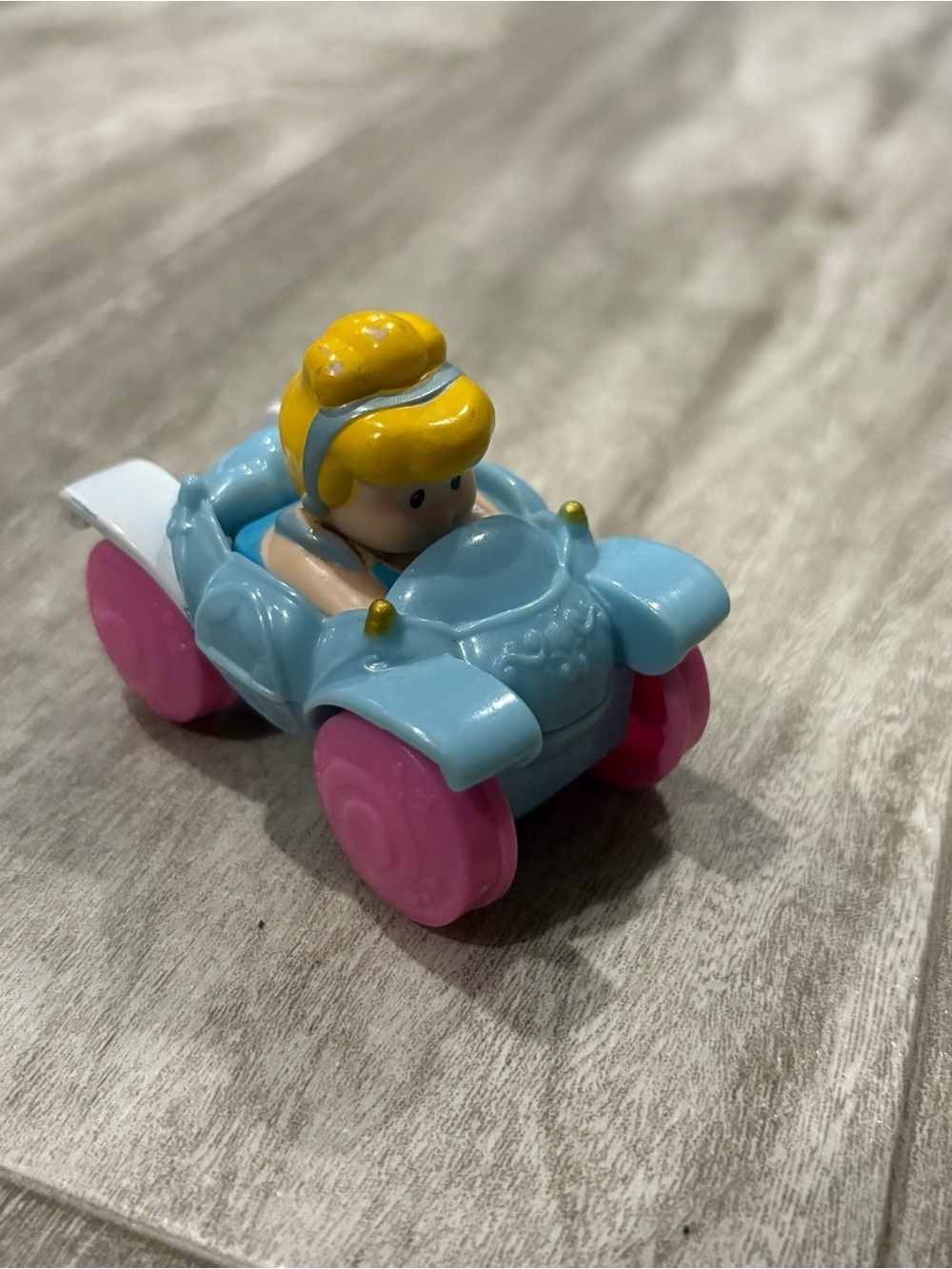 Fisher-Price Little People Cinderella Wheelie Car RARE HTF Carriage Blue